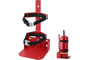Fire Extinguisher Mount,Heavy Duty Vehicle Bracket Compatible with 20lb ABC, 10lb CO2 or a 15lb CO2 Fire Extinguishers（Red ）