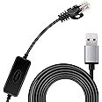 Moyina USB3.0 to RJ45 Gigabit Ethernet Network Cable for Switch, Router, Gateway, Modem with MacBook,Windows, Chromebook,Surface Pro, Linux