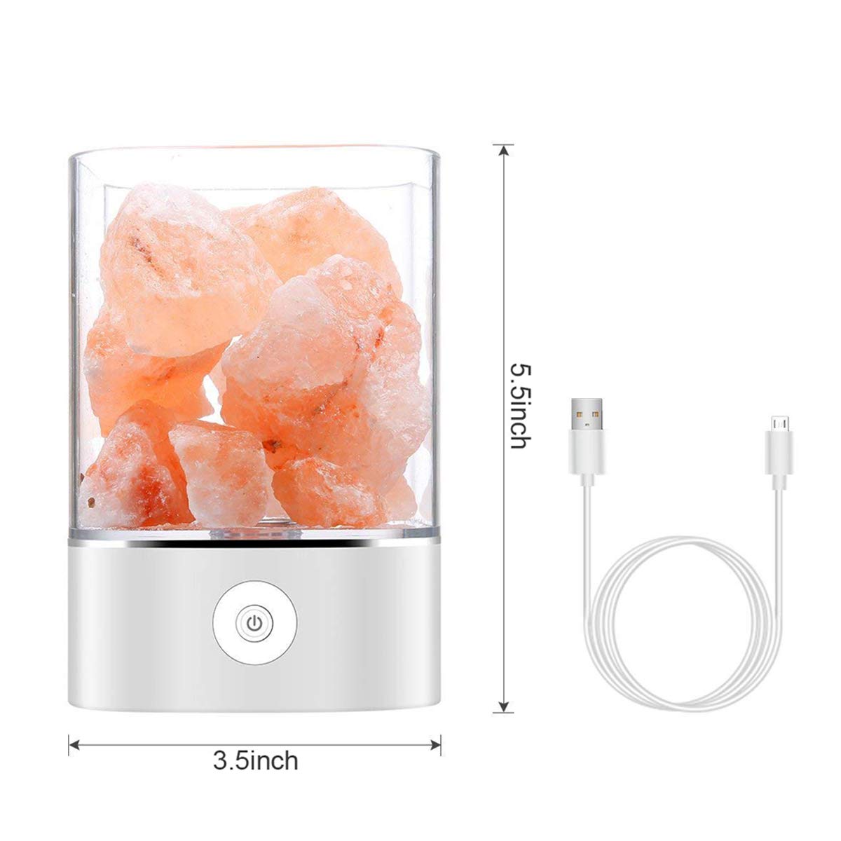Salz Lampe Himalaya Salzkristall Lampe Nachttischlampe Dekorative Lichter Therapeutisch Salzlampe Dimmbar mit LED Salz Lampe mit Touch Helligkeit Control Funktion by Upstartech