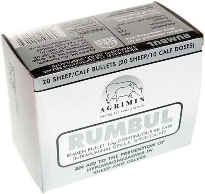 Agrimin Rumbul Rumen Bullet Sheep Boluses (Box Of 20)