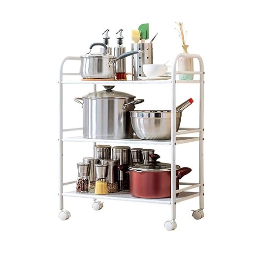 WYJW Estante de Cocina móvil Estante de Horno de microondas de 3 ...