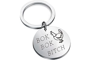 MAOFAED Funny Chicken Gift Chicken Lover Gift Chicken Keychain Crazy Rich Asians Inspired Keychain Gift for Friend