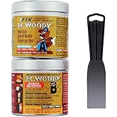 PC Products PC-Woody Wood Repair Epoxy Paste Kit with Mixing Tool, Two-Part 6 oz in Two Cans, Tan (83321)