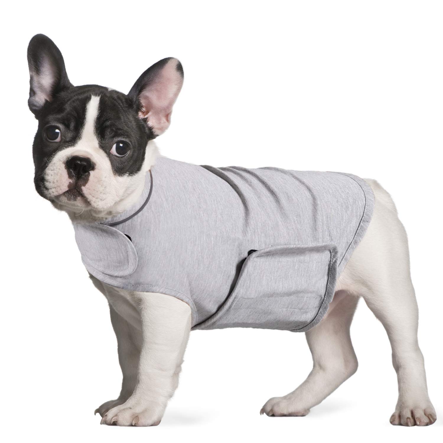 YUKOOL Anxiety Coat for Dogs, Lightweight Wrap Calming Vest, Dog Anxiety Jacket, Used to Instant Therapy for Over Excitement in Lightning and Fireworks to Keep Calming Comfort(S,Grey)