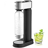 Philips Soda Streaming Machine, Stainless Sparkling Water Maker Easy Install with Quick Twist 1L PET Carbonating Bottle, Soda Maker Compatible with 60L CO2 Carbonator (NOT Included), ADD4902BKOQ/37