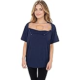 USBD Premium Port Access Chemo Tshirt Recovery Dual Access Tee Side Open Shirt