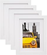 EGOFINE 8x6 Photo Frames Set of 4 White Wood Way Wall & Table Display