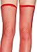 Leg Avenue Women's Fishnet Thigh High Stockings With Elastic Top, Red, One Size