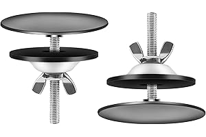 TINSKY 2 Inch 2 Pack Kitchen Sink Hole Cover Faucet Hole Cover Stainless Steel Kitchen Sink Tap Hole Plate Stopper Cover Blanking Metal Plug (Matte Black)