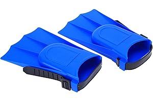 CFTGIW A Pair PVC Lightweight Diving Swimming Training Fins Snorkeling Short FlippersBlue 25 30 Yard Excessive Snorkeling Sho