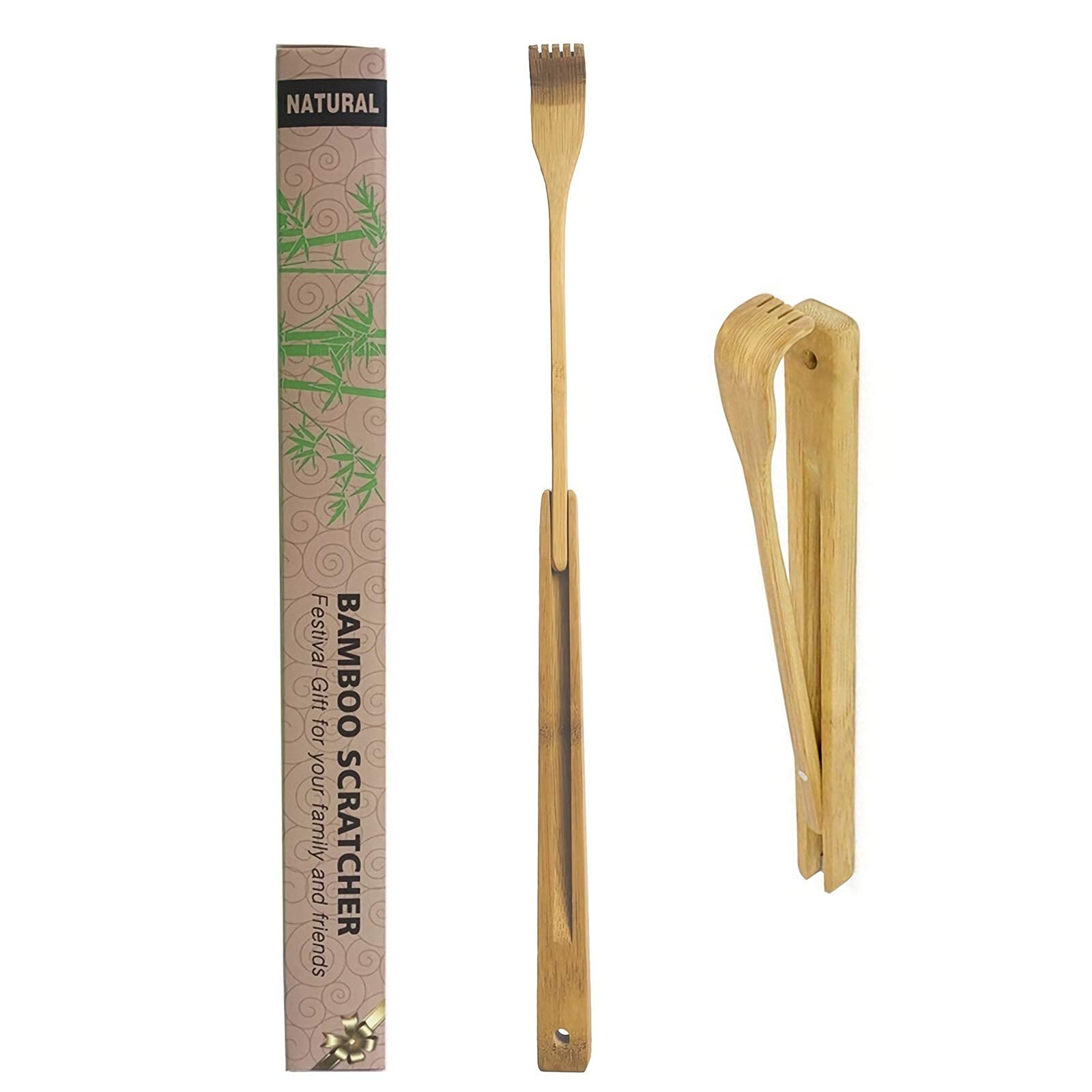 孫の手 まごのて 折りたたみ式 WOVTE 炭化竹孫の手 竹製1枚商品画像