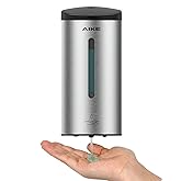 AIKE Automatic Wall Mount Liquid Soap Dispenser, Commercial Stainless Steel with 25oz Large Capacity Save Time Effort and Cost,Model AK1205(Brushed)