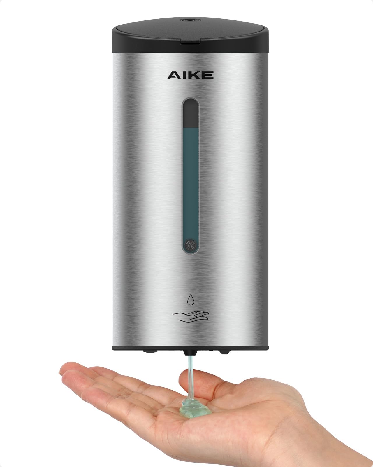 Photo 1 of AIKE Automatic Wall Mount Liquid Soap Dispenser, Commercial Stainless Steel with 25oz Large Capacity Save Time Effort and Cost,Model AK1205(Brushed)