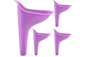 HAKDAY Female Urinal, 4PCS Portable Urination Device Pee Funnel for Travel Camping Hiking, Outdoor Activities, Camping, As a Gift for Women's Equality Day That Benefits Female Health