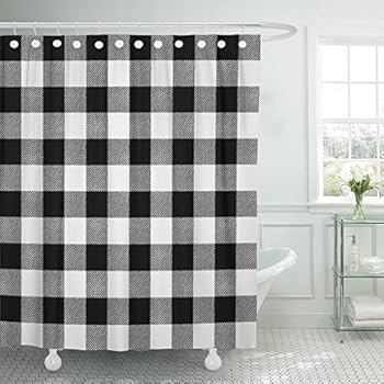 Amazon Com Emvency Shower Curtain Autumn White Buffalo Plaid