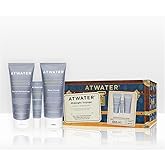 ATWATER Midnight Voyage Gift Set – 3-Piece Men’s Skincare Kit with Face Scrub, Eye Cream & Facial Moisturizer, Clean Skincare Set for Travel & Daily Hydration