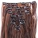 8PCS 24-26 inches Highlight Straight Wavy Curly Full Head Clip In Hair Extensions 18Clips Women Lady Hairpiece (24