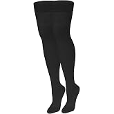 NuVein Medical Compression Stockings - 20-30 MmHg Thigh High, Open Toe, Charcoal, Small