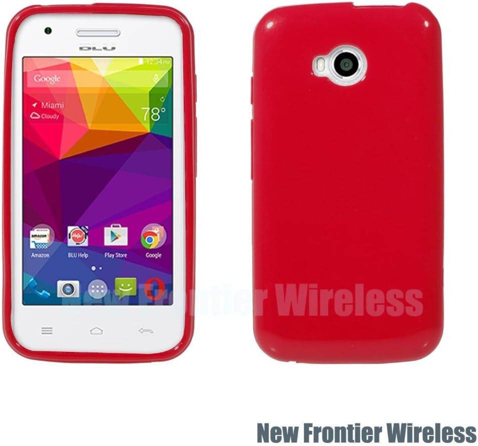 BLU Dash L (D050U) TPU Gel Rubber Soft Skin Silicone Protective Case Cover (TPU Red)