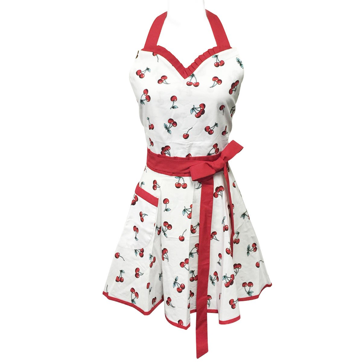 Wrapables Apron, Cotton, Sweet Cherries, One Size