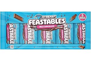 GENERIC Feastables MrBeast Milk Chocolate Bar, 1.24 oz (35g), 5 Count