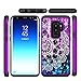 Zase Case Compatible Samsung Galaxy S9+ Plus, Galaxy S9 Plus Case Dual Layer Protection [Jewel Rhinestone] Shockproof Slim Hard Shell Sparkly Crystal [Bling Diamond] (Purple Blue Mandala Flower)