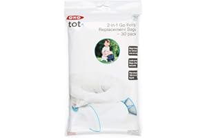 OXO Tot - 2-in-1 Go Potty Refill Bags, 30 Count - 11" x 6.5" x 0.3 - Easy to Use - Absorbent and Leak-Proof - For on-the-Go- 