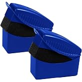 Hbxdeco 2PCS Tire Dressing Applicator, Car Tire Applicator Dressing Shine Sponge, Reusable Tire Dressing Applicator Pads with Lid, Wheel Applicator Foam for Car Detailing Cleaning (Blue)