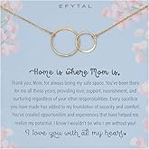 EFYTAL First Mothers Day Gift for New Mom, Sterling Silver Mother Son Necklace, Mom Necklace for Women, Mother Son Gifts