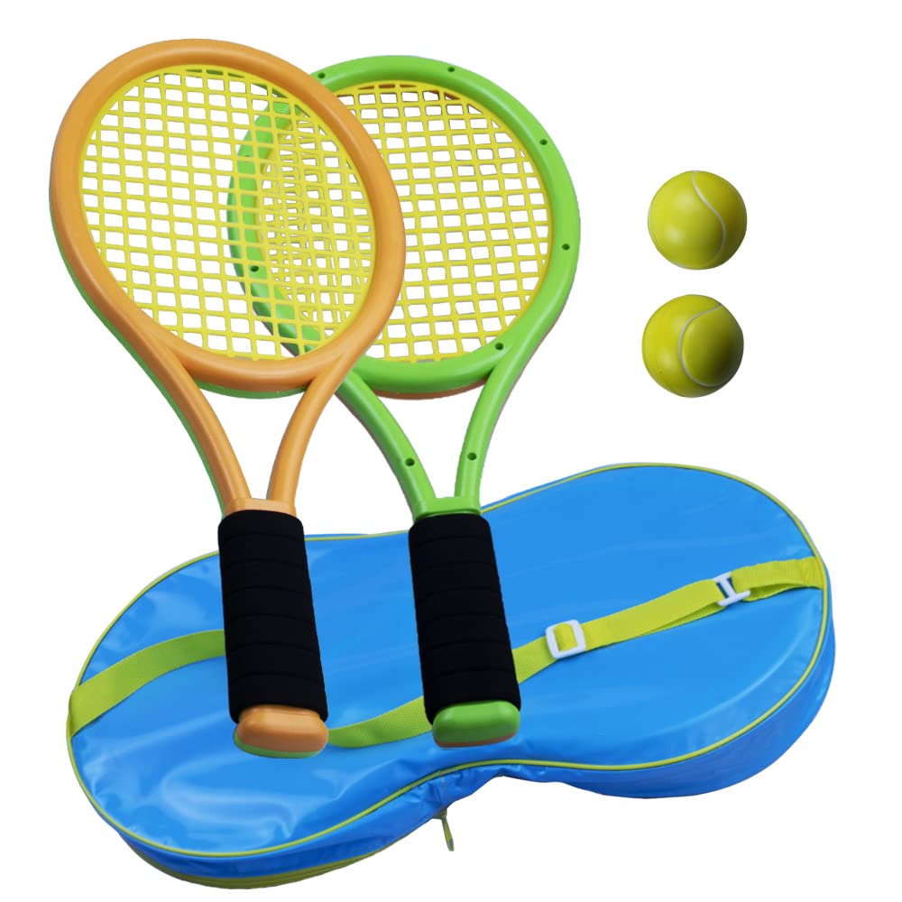 Comfy Grip Kids Tennis Racket Set with Balls, Junior Tennis Racquets with Carrying Bag Rubber Tenniss Racquet Set for Children 3 Years Old + Child Outdoor Indoor GYM Sports Equipments