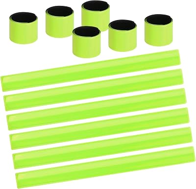 URAQT Reflector Strips 12 Pcs Reflective Snap Bands for Night Running Cycling