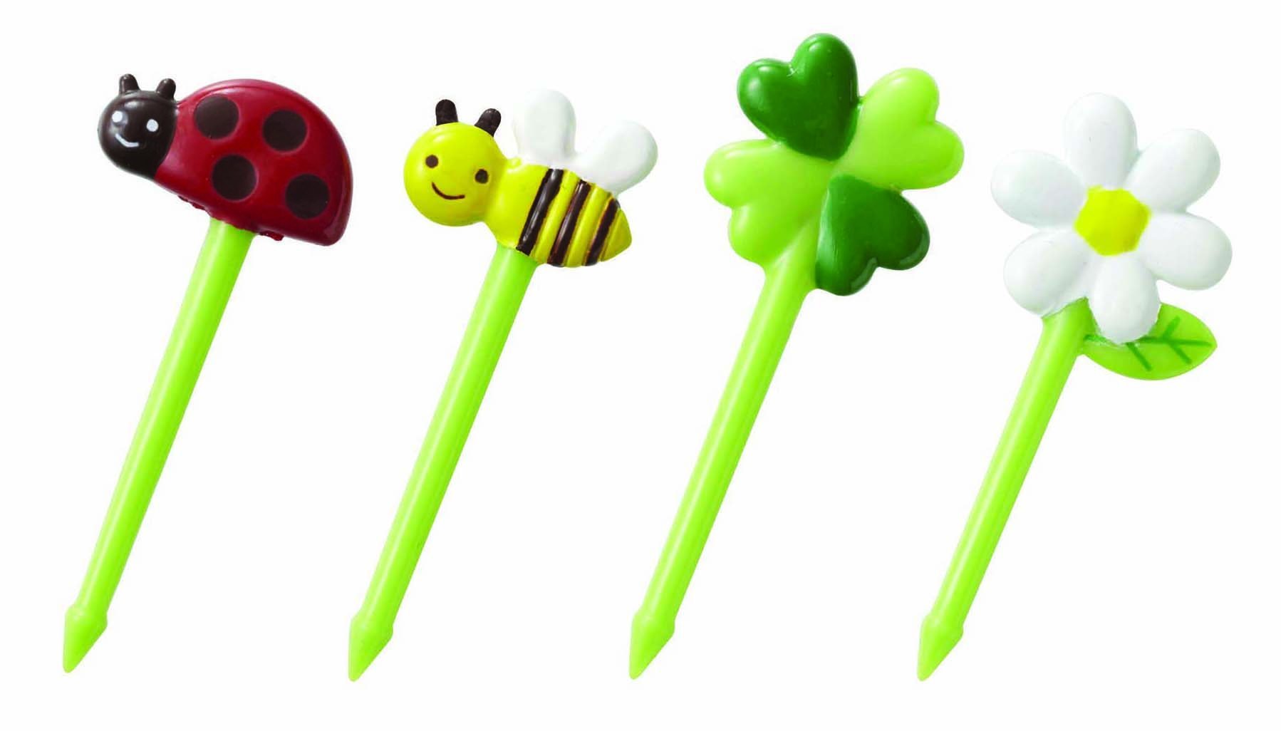 CasaBento Honey and Flower Picks, Pack of 8