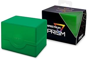 BCW Spectrum Prism Deck Case - Viridian Green - 1 ct | Secure Snap Closure Card Deck Case | Fits 100 Double-Sleeved Cards | Trading Card Deck Storage Ideal for Magic the Gathering, Pokemon, and More