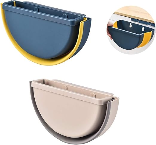 Amazon Hoocozi 折りたたみ式ゴミ箱 2個 小さなキッチンゴミ箱 プラスチック吊り下げゴミ箱 キッチンシンク下ゴミ箱 ゴミ箱 フタなしゴミ箱 オンライン通販