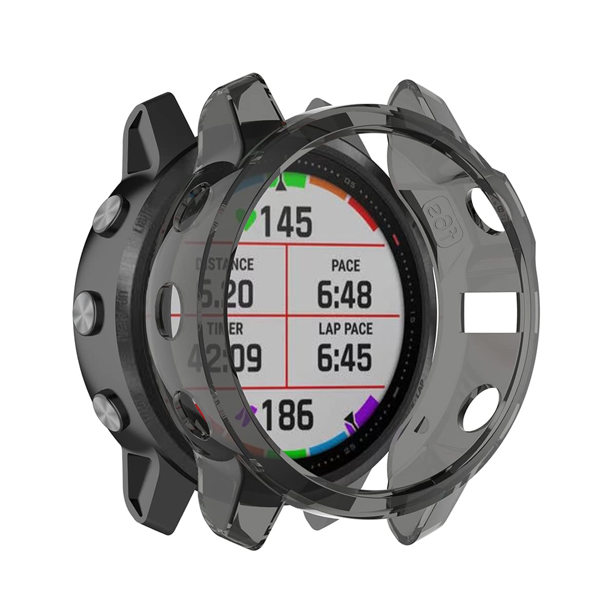 HOMTERN Cases Compatible with GARMIN Fenix 6S and Fenix 6S Pro Case,Flexible TPU Heavy Protective Cover Shell Shockproof Scratch-Proof Protector Case
