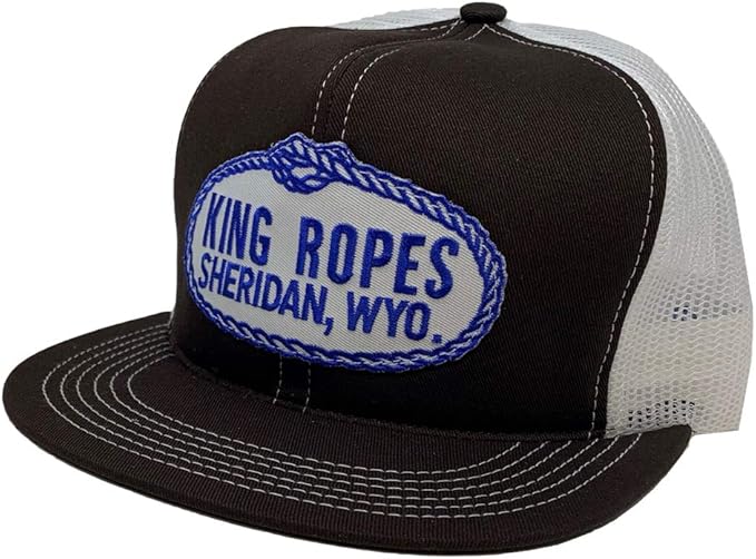 King Ropes Adjustable Snapback Trucker Hat (Brown/White/Blue) at Amazon Men’s Clothing store