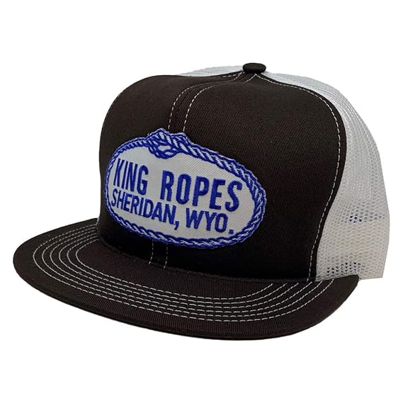 King Ropes Adjustable Snapback Trucker Hat (Brown/White/Blue) Amazon