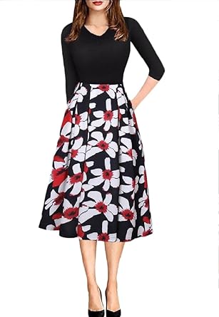 below the knee casual dresses with sleeves