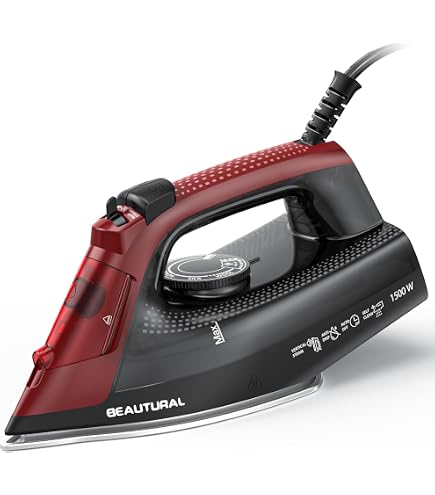 Sunbeam 220V Auto Shut-Off Steam Iron – 1200W, Non-Stick, Spray Mist, For Overseas Use (Europe/Asia/Africa)