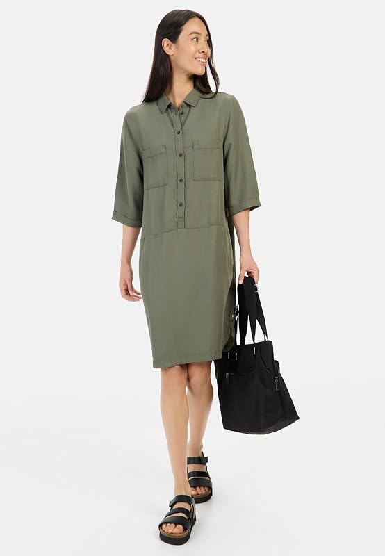 Damen Schlupfkleid mit Hemdkragen Grün, Womenswear-M