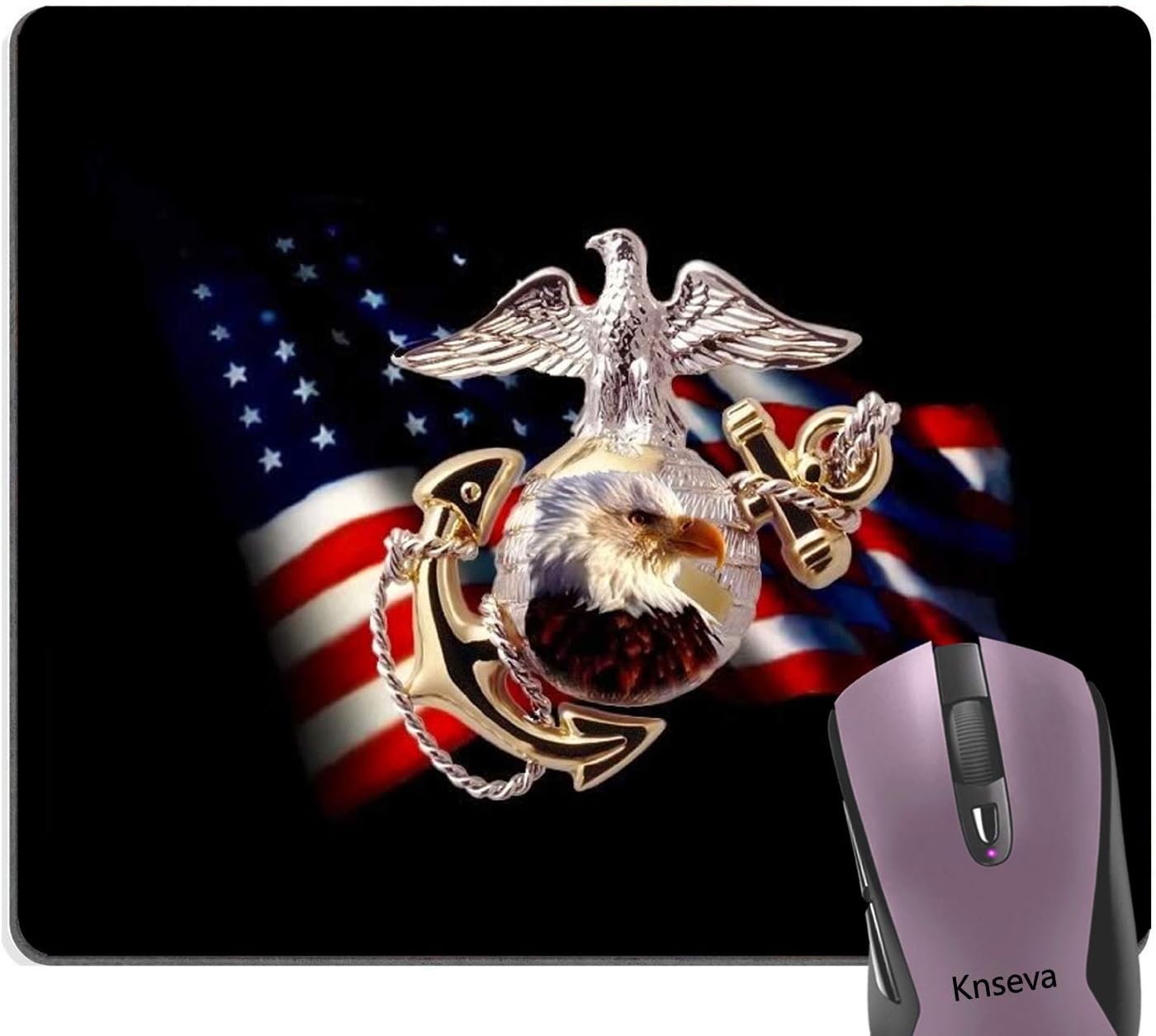 Knseva Personalized US Marine Corps Rectangle NonSlip