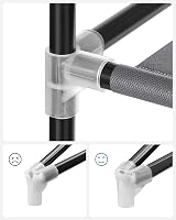 SONGMICS Fabric Wardrobe 6 Shelves Hanging Rail Grey RYG085G02 45x105x168cm view 6