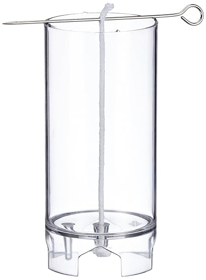 RAYHER 3117100 Kerzengießform, zylindrisch, flach, SB-Beutel 1 Stück, 10 cm hoch, 5 cm Durchmesser