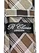 Retreez Modern Classic Plaid Check Styles Woven Microfiber Skinny Tie - Brown