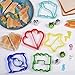 [20-Piece Set] Sandwich Cutters for Kids - 5 Sandwich Cutter Shapes, 5 Vegetable Cutters and FREE 10 Bento Decorations