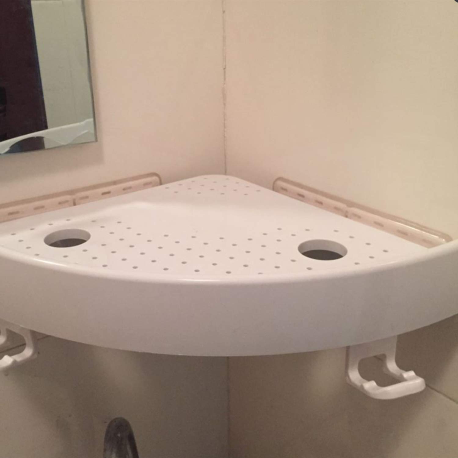 Snap Up Corner Shelf NonMarking Triangle Bathroom Storage Rack with