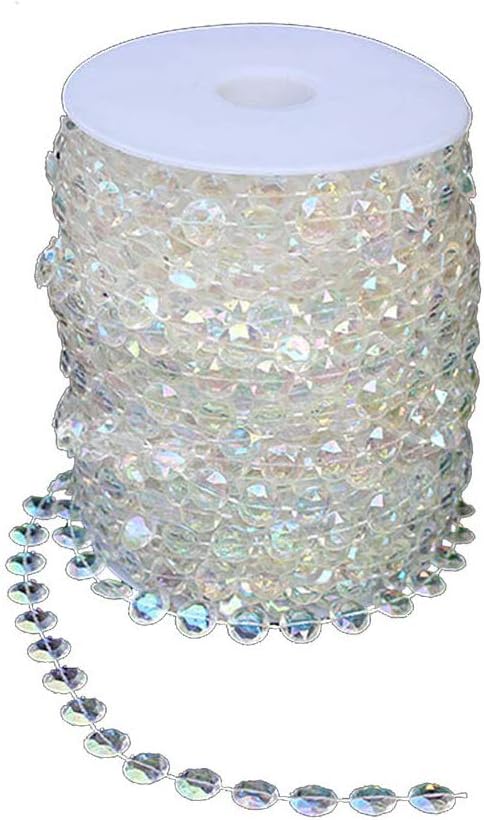 SHAFIRE Rhinestone Chain Roll Garland Diamond Strand Acrylic Bead Curtain Romantic Party (10m)