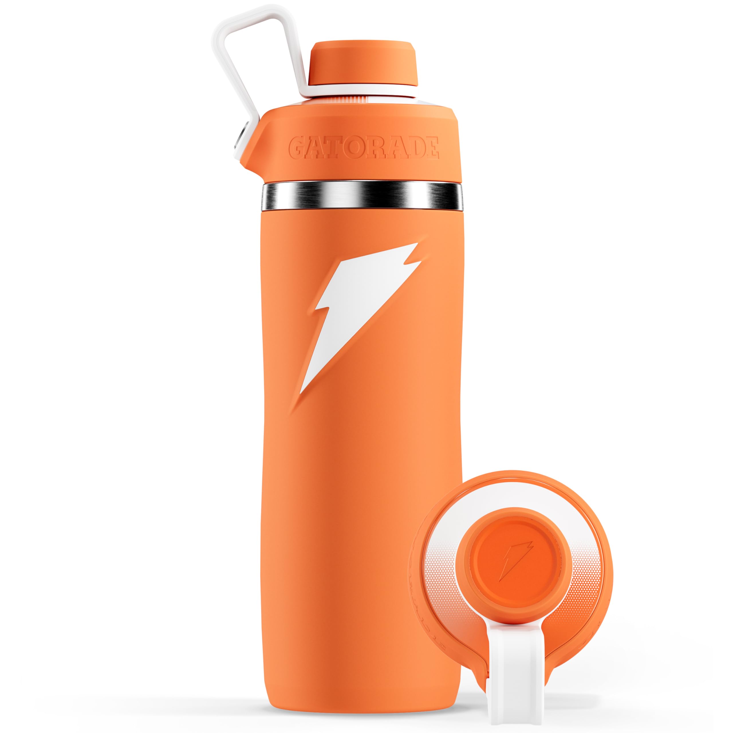 Gatorade 'Overtime' 22oz Stainless Steel Water Bottle, Twist Cap, Orange Image