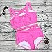 Prograce Women's Sexy Criss Cross High Waisted Bandage 2PCS Bikini Set, S Rosy
