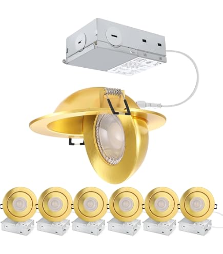 Goodlite 2 Inch Round Black Recessed Gimbal Adjustable Swivel Eyeball LED Light, Selectable Color Temperature 27K 30K 35K 41K 50K, 5W, 450 Lumens, 120V, Dimmable, ETL, 1ct. (G 19834-278659